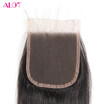 Alot Hair 7A Brazilian Virgin Hair Straight Hair Lace Closure Unprocessed Virgin Human Hair Weave 4x4 Closure Free Part