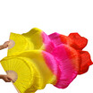 New Arrivals Stage Performance Dance Fans 100 Silk Veils Colored 180cm Women Belly Dance Fan Veils 2pcs YellowRoseRed