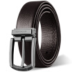 Seven wolves mens belt business casual top layer leather pin buckle belt belt men 7A528112300-09 brown