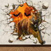 Large Custom Wall Mural Non-woven Wallpaper Wall Painting Tiger Broken Wall 3D Creative Living Room TV Backdrop Photo Wall Paper