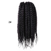 12" 18" 24" Crochet Box Braids Synthetic Hair 12 Roots Pure Colors Crochet Braiding Hair Extensions 90-100 g