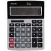Effective deli 1672A business office large screen plastic button solar dual power desktop calculator 12