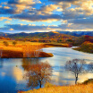 3D Natural Landscape Autumn Grassland River Photo Wallpaper 3D Wall Mural Custom 3D Non-woven Seamless Wall Paper On The Walls