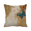 Dress Butterfly Pretty Girl Chinese Painting Polyester Toss Throw Pillow Square Cushion Gift