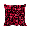 Black Pink Hearts Lips Valentines Day Square Throw Pillow Insert Cushion Cover Home Sofa Decor Gift