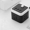 Times square USB socket 3USB interface 3 jack 16 m multi-function socket socket board socket row plug wiring board drag line white black