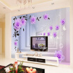 Custom 3D Photo Wallpaper European 3D Stereo Purple Roses Large Mural Living Room Bedroom TV Background Wall Painting Wallpaper