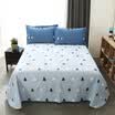 Yingxin textile cotton bedding high count high density cotton twill single sheets 155 230 simple elements blue A version
