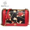 BAFELLI new arrival genuine leather shoulder bag chinese style cow leather crossbody bag hot sale floral printing hasp women bag