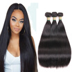 MORICHY Malaysian Virgin Straight Hair 3 Bundles 7A Malaysian Straight Human Hair Bundles Unprocessed Straight Hair Weave Bundles