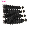 Alot Fashion Indian Hair 8 to 28 inch Deep Wave Virgin Hair Bundle Hiar can be iron&color