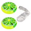 Love Loves one Rotating Round 7-Piece Drug Storage Box Portable Small Object Storage Box Set with Green Pill Box 2 Cut Medicine 1
