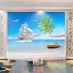 Beach Sea View Custom 3D Photo Wallpaper For Living Room Background Wall Large Murals Modern Wall Painting Wallpaper Home Decor