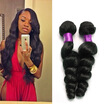 Mongolian Hair Loose Wave Virgin Human Hair Wefts Natural Black 100 Unprocessed Mongolian Loose Wave Human Hair Weaves