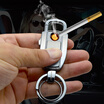 Car decoration Keychain waist-mounted key ring Men&39s lighter key ring rose gold
