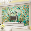 Custom Mural Wallpaper Vintage Abstract Tree Oil Painting Floral Wallpaper Non-woven Living Room Bedroom Background Wall Paper