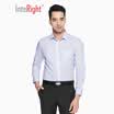 INTERIGHT 200 Cotton Plaid Shirt Men&39s Business Long Sleeves Blue 39 Yards