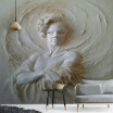 European Style 3D Stereo Relief Mask Beauty Statue Mural Wallpaper Living Room Bedroom Hotel Entrance Background Wall Paintings