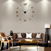 Wall ClockModern Frameless DIY Wall Clock Large 3D Wall Watch Non Ticking for Living Room Bedroom Kitchen