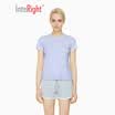 INTERIGHT Short Sleeve Womens Water Soft Cotton Round Neck Short Sleeve T-Shirt Light Blue M