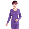 Antarctic Qiuyi Qiuku Mens Cotton Underwear Ms Youth Middle-aged Thermal Underwear Fashion Printed Cotton Sweater Set N104D1012122 Female Violet M