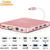 CABLE CREATION CD0441 Type-C Converter Connector USB-C to HDMIVGAMiniDP Network Card Apple Mac Docking Station Hub HUB With PD Charging