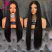 9A Pre Plucked Human Hair Lace Front Wigs Black Women Silky Straight Brazilian Virgin Hair Wig With Baby Hair