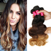 Ombre Brazilian Hair Body Wave Extesnion 100 Brazilian 3 Tone Ombre Weaves Human Hair Weaving Body Wave 3Pcs Ombre Brazilian Hair