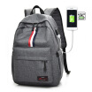 Mens Laptop Backpack USB Charging Backpacks School Black Male Casual Patchwork Bag Rucksacks for Teenager
