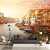 Custom 3D Photo Mural Wallpaper Dusk European Building City Beside River Wall Paper For Living Room Bedroom TV Sofa Background