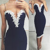 UK6-14 Sexy Women Summer Bodycon Floral Lace Evening Cocktail Party Pencil Dress