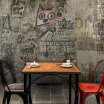 Custom 3d mural Lounge bar KTV Cafe Hotel background wallpaper retro brick wall painted graffiti mural wallpaper