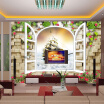 Custom 3d mural 3D stereo scenery wallpaper mural false windows living room TV backdrop wallpaper