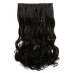 Rhyme 23" Light Brown Full Head One Piece Curly Wave Hair Extensions 5clips Clips in Synthetic Wig Pieces for GirlWoman