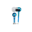 Metal Zipper Earphone Headphones with Microphone 35mm Connector Stereo Bass In-Ear Wired Ear Phones For Mobile Phone MP34