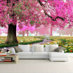 Modern Custom Photo Wallpaper Warm And Romantic Flowers Trees And Deer Living Room Wall Paper Sofa Backdrop Murals Wallcoverings