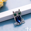 Fashion Crystal Jewelry Owl Brooch Pin For Women Animal Rhinestone Brooch Broches Hijab Scarf Collar Pins Women Buckles Corsage