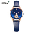 Luxury Brand ROSDN Quartz Watches women Elegant Rose Gold Watch with Simple Dial Calfskin Leather Strap Watches for Women
