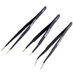 SANTO 1387 3-piece stainless steel antistatic tweezers set
