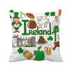 Ireland Love Heart Landscap National Flag Square Throw Pillow Insert Cushion Cover Home Sofa Decor Gift