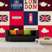 Custom 3D large murals British flag London red Telephone Box fashion Background wallpaper living room sofa TV bedroom