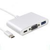 Section Type-C VGA HD Converter USB-C Docking Station USB30HUB Splitter LK-TV002 Zinc Aluminum Alloy Silver