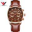NIBOSI Quartz Wristwatch Male Luxury Brand New Watch Chronograph Watches Fashion Leather Men Watches Relogio Masculino Casual Uhr