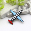 2016 Trendy Plane Brooches For Women Lacquer Black Zebra Stripes Airplane Broches Brooch Ladies Lapel Scarf Pins Famous Brand