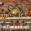 Personalized Customization Mechanical Gear 3D Wall Murals Wallpaper Modern Retro KTV Bar Cafe Restaurant Creative Wall Paper 3 D