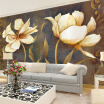 Photo wallpaper Simple TV background wall mural non-woven wallpaper 3D stereo flower style bedroom living room wallpaper mural