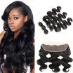 Malaysian Body Wave With Lace Closure 13x4 Ear To Ear Lace Frontal Closure Malaysian Virgin Human Hair Weave