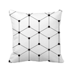 Hexagon Line Art Grain Illustration Pattern Square Throw Pillow Insert Cushion Cover Home Sofa Decor Gift