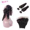 Alot Malaysian Loose Wave Hair Bundles 2 PcsLot Loose Wave Malaysian Hair 360 Frontal Extensions Weave Human Hair