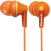 Panasonic Panasonic RP-HJE125GK-D fun in-the-ear style earphone orange wear comfortable isolated noise sound quality clear